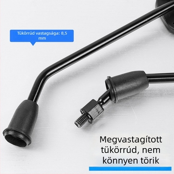 Konvex hátsó tükör robogókhoz, műanyagból, 8 mm menet
