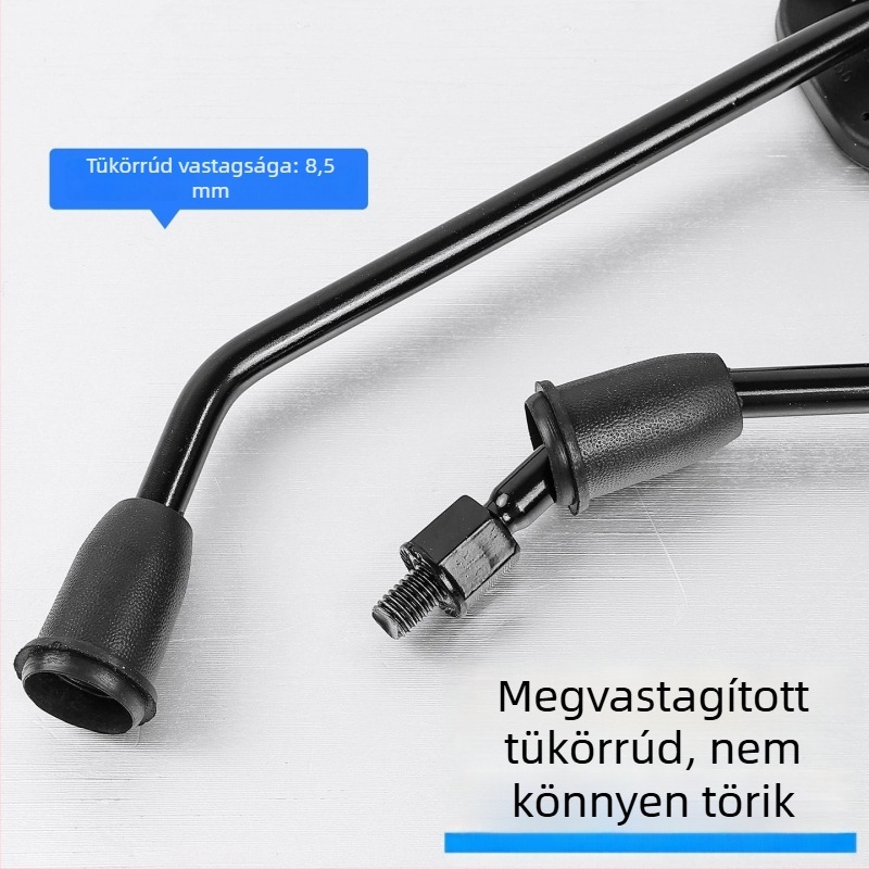 Konvex hátsó tükör robogókhoz, műanyagból, 8 mm menet