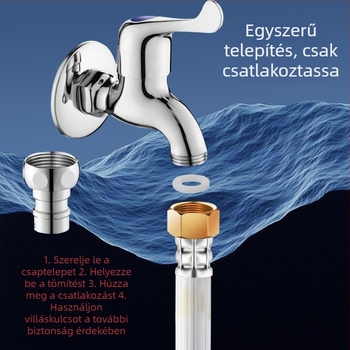 Mosógép vízbevezető tömlő hosszabbító, vízfeltöltő hosszabbító, csatlakozók, jégkészítő robbanásbiztos cső, fagyálló tömlő