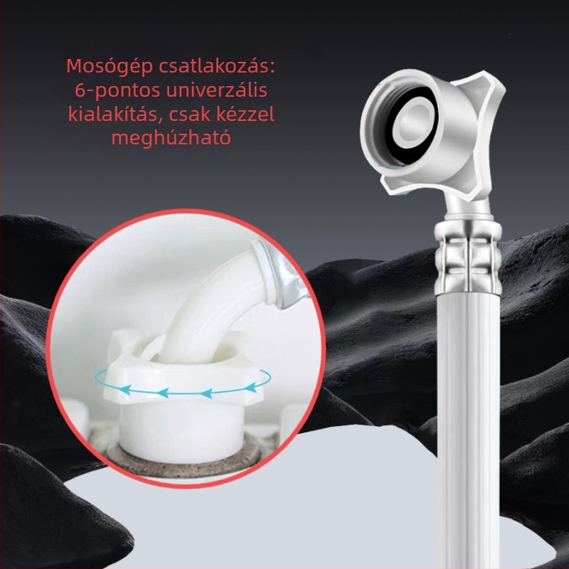 Új mosógép vízcsatlakozó cső réz sapkával – univerzális vízbevezető tömlő, több méret