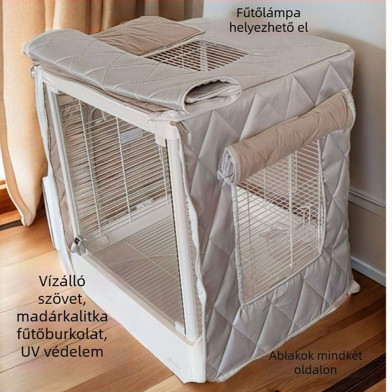 Párnázott meleg madárketrec fedél