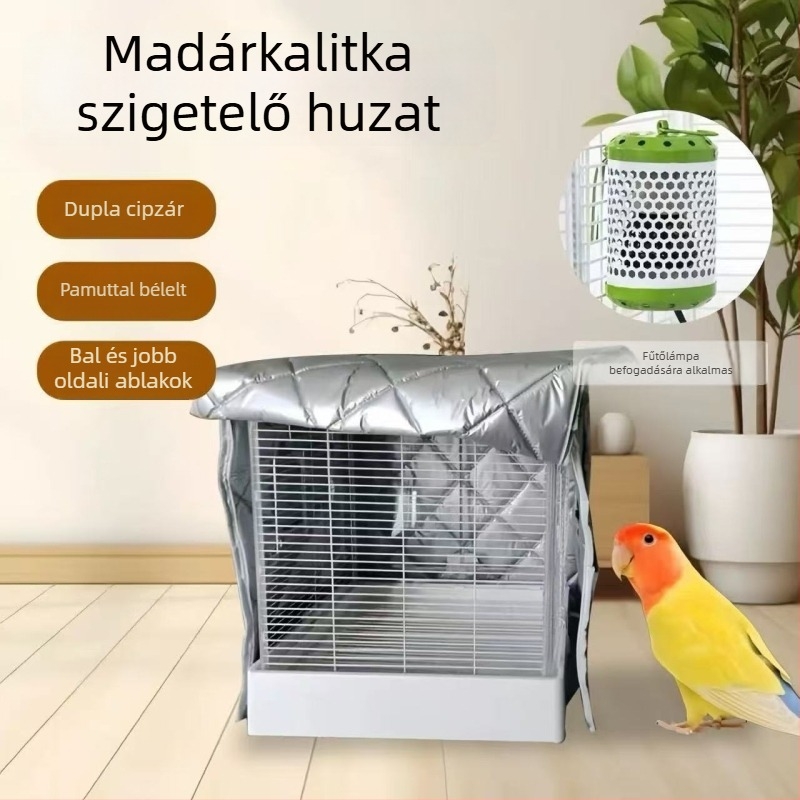 Párnázott meleg madárketrec fedél