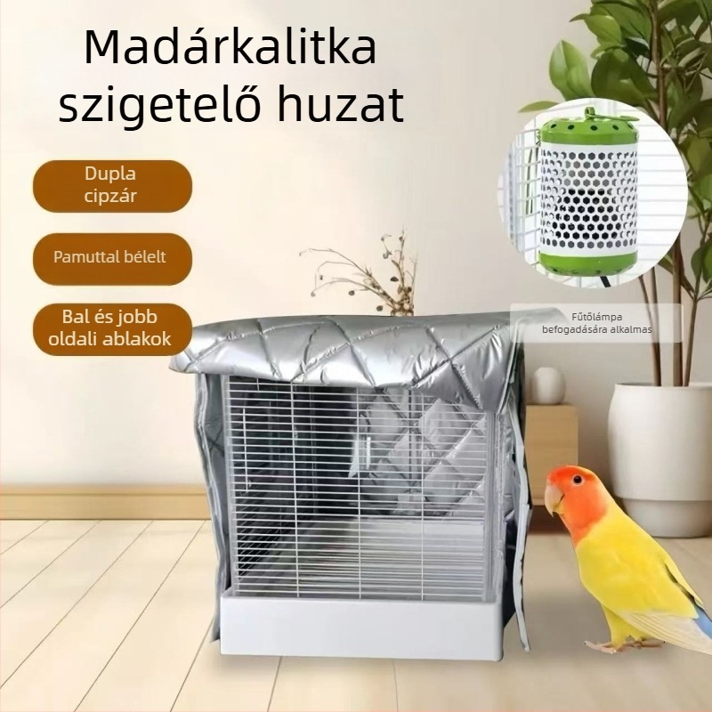 Párnázott meleg madárketrec fedél
