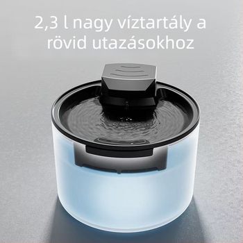 Macska vízadagoló automatikus szűrésével és áramló vízzel, nagy kapacitású, intelligens háziállat ivóedény