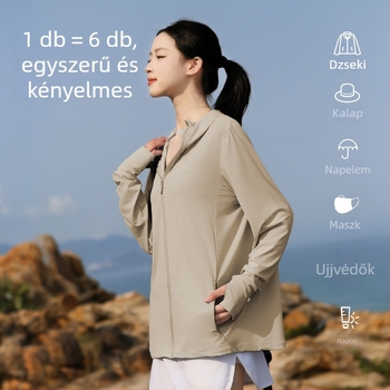 Női nyári UV-védő kabát, légáteresztő, vékony Ice Silk anyagból