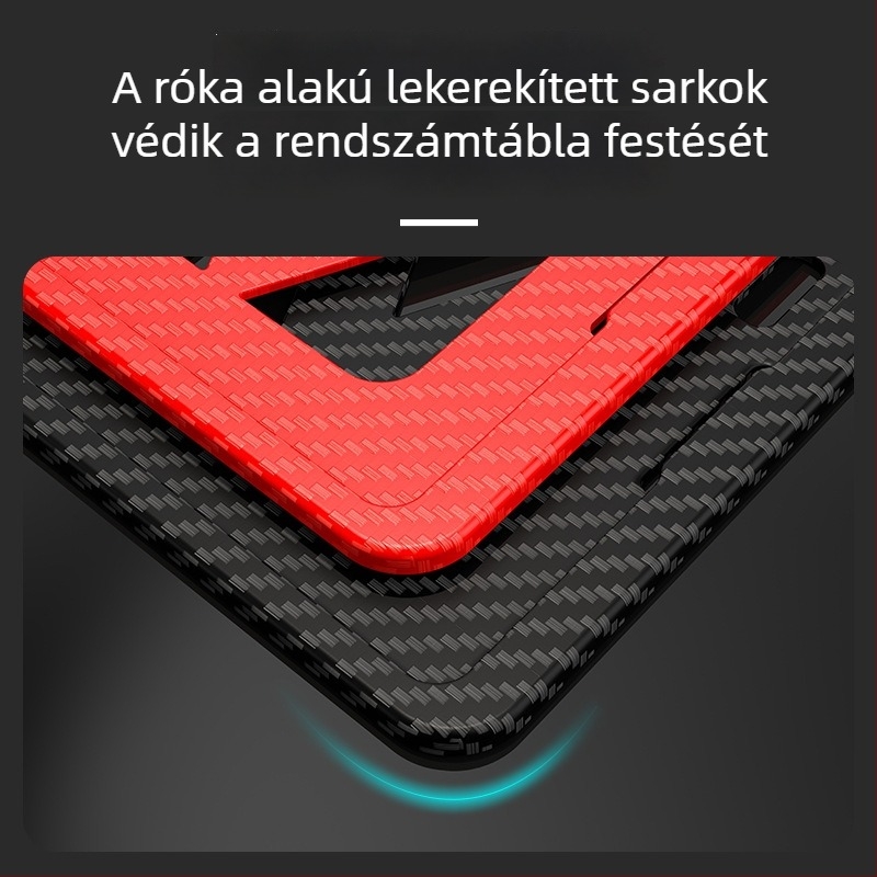 Szénszálas mintázatú rendszámtábla keret, univerzális védelem új energia járművekhez – módosítási kiegészítők