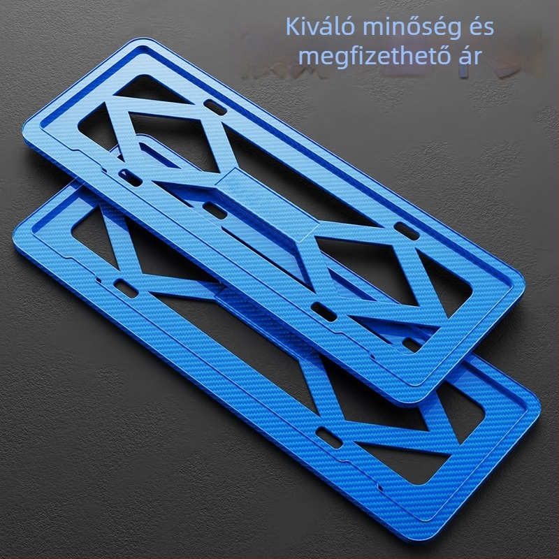 Szénszálas mintázatú rendszámtábla keret, univerzális védelem új energia járművekhez – módosítási kiegészítők
