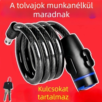 Lopás elleni láncos zár kerékpárhoz és elektromos motorkerékpárhoz