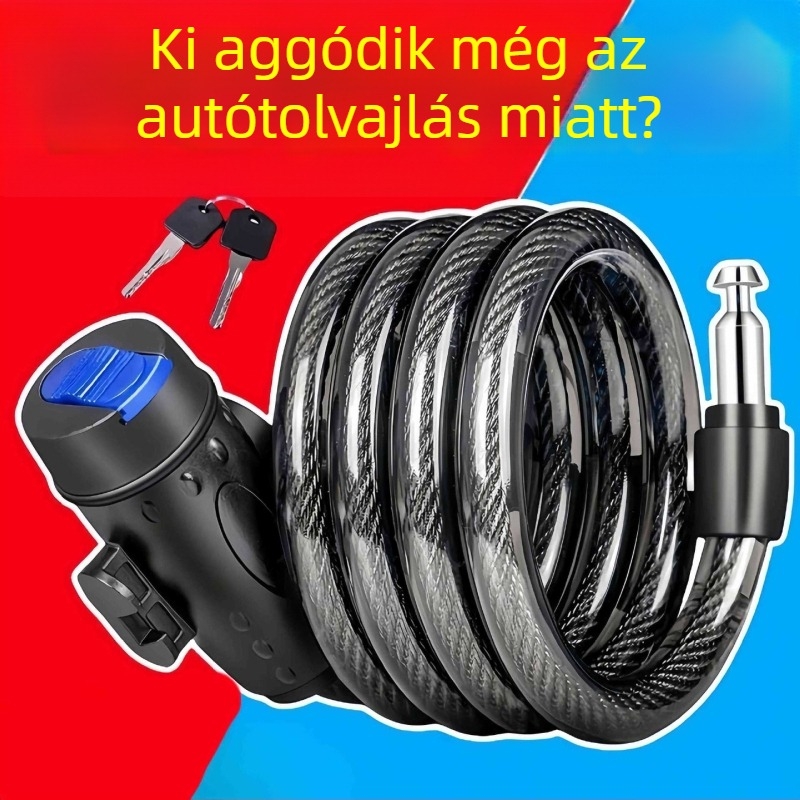 Lopás elleni láncos zár kerékpárhoz és elektromos motorkerékpárhoz