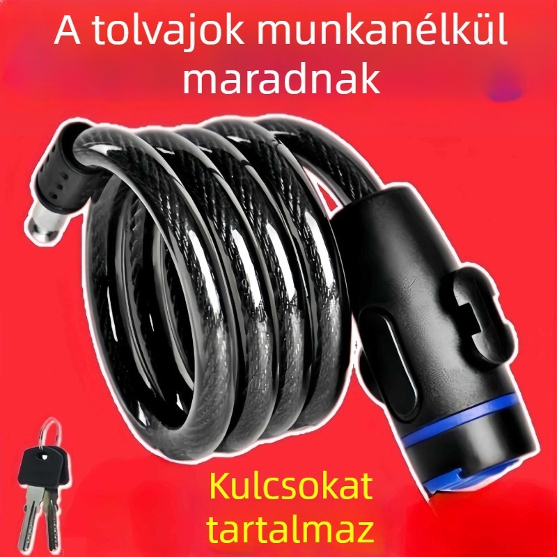 Lopás elleni láncos zár kerékpárhoz és elektromos motorkerékpárhoz