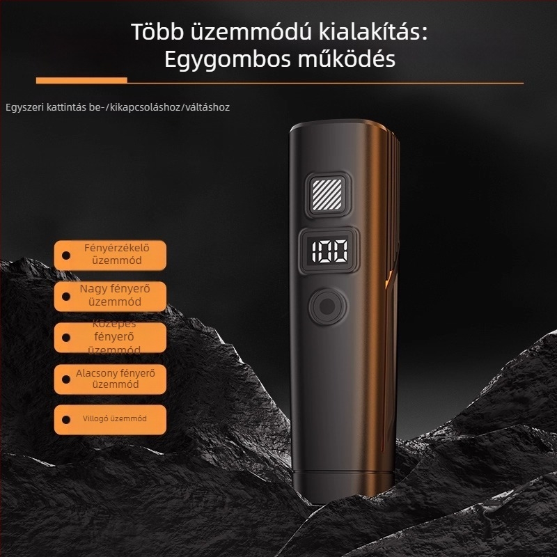 Kerékpár világítási készlet: első és hátsó lámpa, vízálló, USB-C, 1200mAh akkumulátor, gyorskioldó rögzítés éjszakai tekeréshez