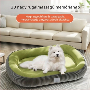Négy évszakos kutyaágy levehető, mosható párnával
