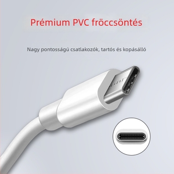 GARLONG 3-in-1 töltőkábel USB-C, Lightning és Micro-USB, gyors töltés, 1–2 m, fehér