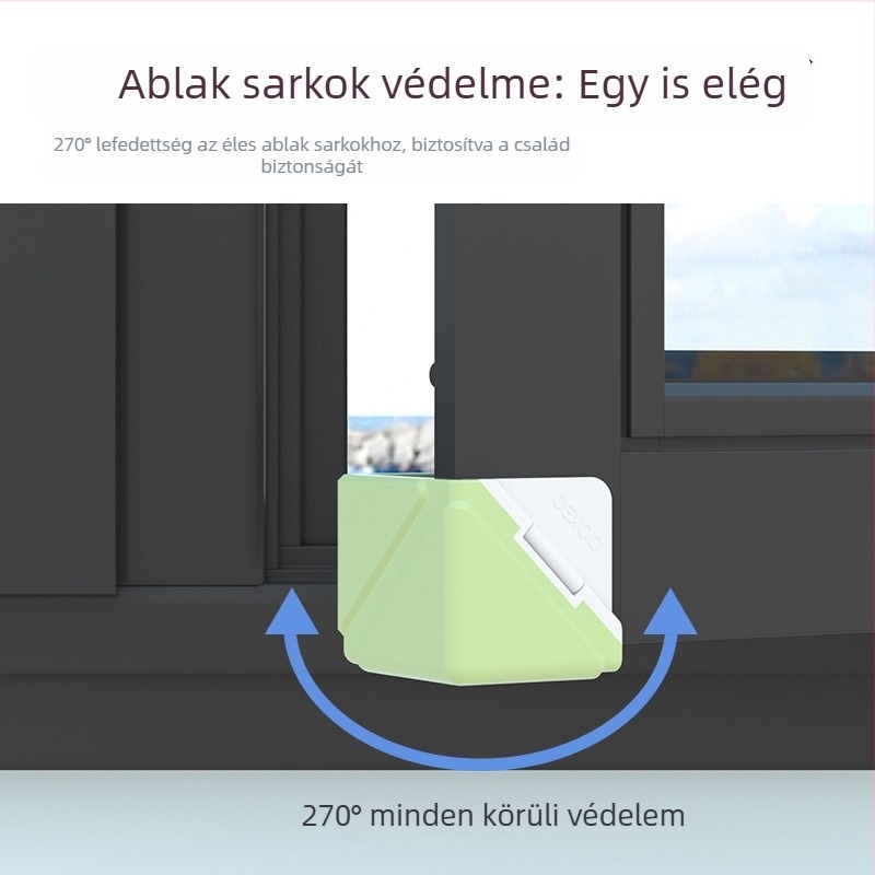 Alumínium ötvözetű ablakokhoz készült sarkvédők, ütközésgátló sarkvédők ablakokhoz és ajtókhoz, befelé nyíló ablakok sarkvédői, sarkvédő védőburkolatok