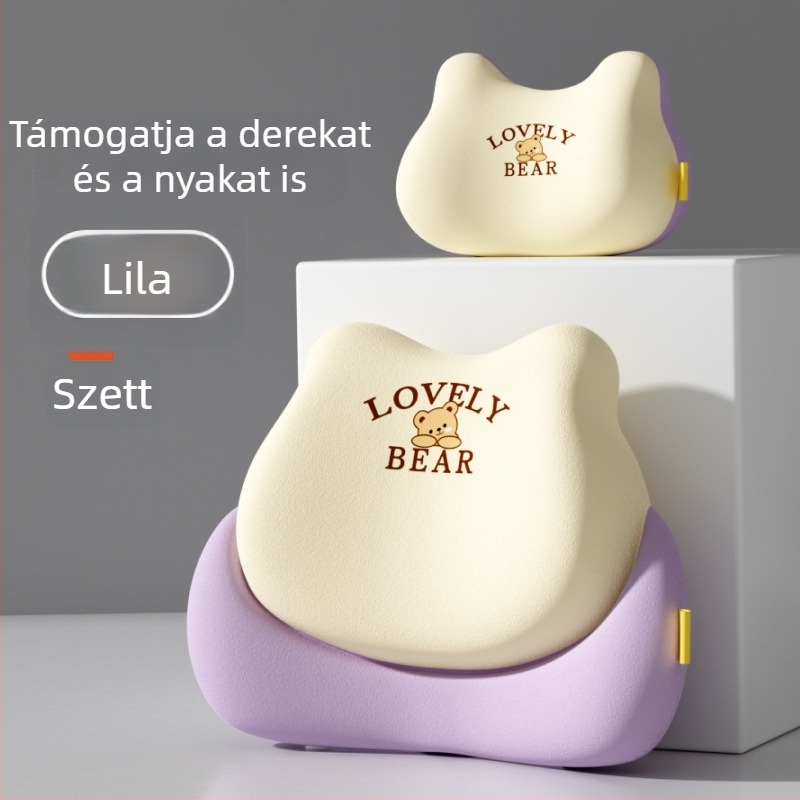 Női vezetőknek szánt autó deréktámasz, ülés hátoldali párna, fejtámla