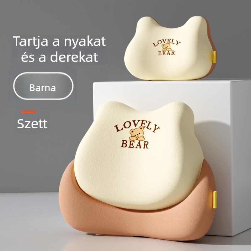 Női vezetőknek szánt autó deréktámasz, ülés hátoldali párna, fejtámla
