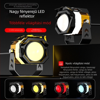 Motorkerékpár LED fényszóró vetítő lencsével, univerzális külső lencsével, tangens spotfény, erőteljes fény hosszú- és középtávolságú