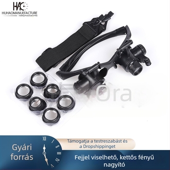 9892GJ Órajavító eszköz cserélhető lencsékkel és LED‑es világítású nagyítóval