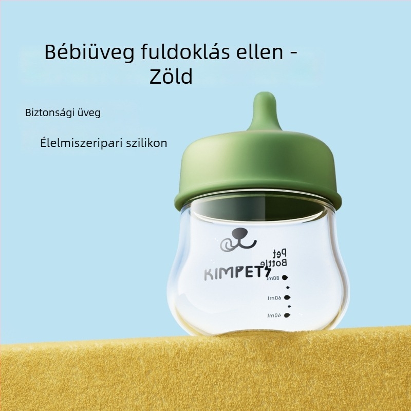 Szilikonból készült cumisüveg etető macskáknak, kiscicáknak és kölyökkutyáknak; harapásálló, fulladás elleni, puffadás elleni