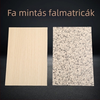 Fa mintás falpanelek, négyzetes, nappali hátfalhoz, alumínium-plasztikus panelek és laminált fémkompozit panelek