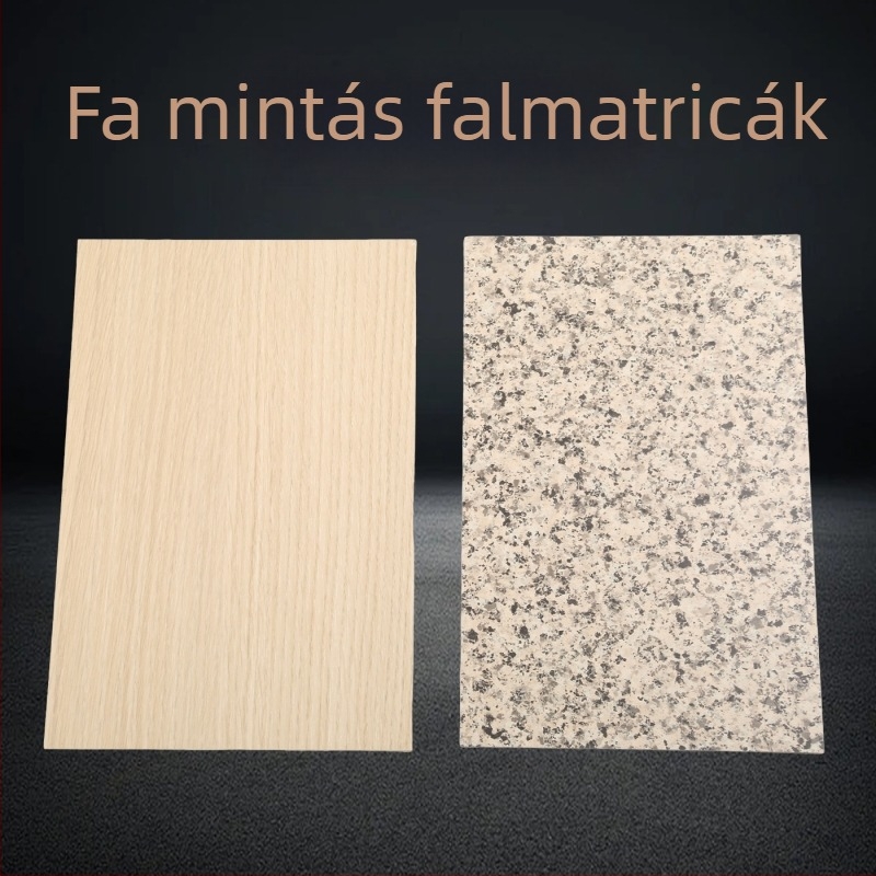 Fa mintás falpanelek, négyzetes, nappali hátfalhoz, alumínium-plasztikus panelek és laminált fémkompozit panelek