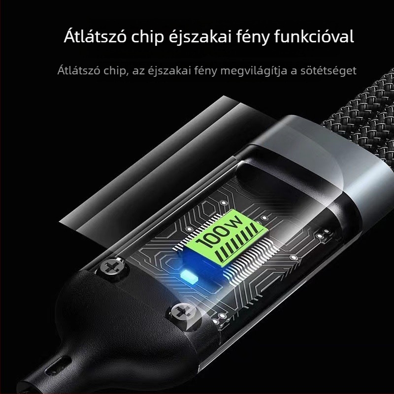Sanjies USB-C adatkábel Apple, Huawei és Xiaomi számára, gyors töltés, autós töltő, 1-3 osztás Type-C Android-kábel, 3 az 1-ben