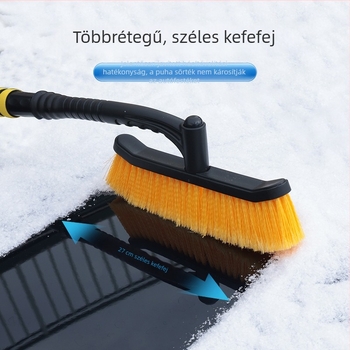 Autóhoz való hóeltávolító eszköz: hólapát, hóseprű, szélvédő felolvasztó és jégkaparó a téli tisztításhoz.