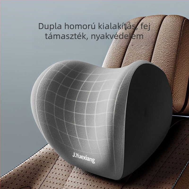 Autófej- és deréktámla készlet – memóriahab, lassú visszaalakulás, nyak- és derék párna