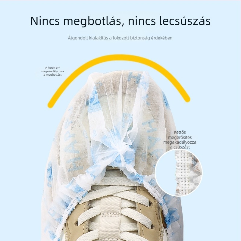 Új mintás nemszövött anyagból készült cipővédők felnőtteknek, csúszásmentes, egyszer használatos, téli beltéri használatra, univerzális illeszkedés