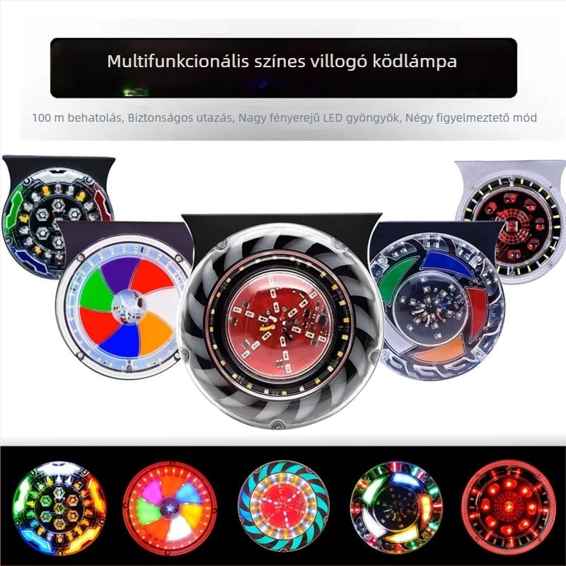 24V-os LED hátsó lámpa nagy teherautókhoz és félpótkocsikhoz – vízálló, nagy fényerő, színes villanó fények, figyelmeztetés ütközésre, hátsó ködfény