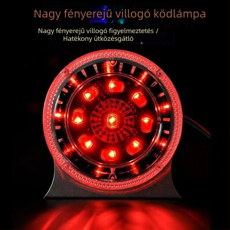 24V-os LED hátsó lámpa nagy teherautókhoz és félpótkocsikhoz – vízálló, nagy fényerő, színes villanó fények, figyelmeztetés ütközésre, hátsó ködfény