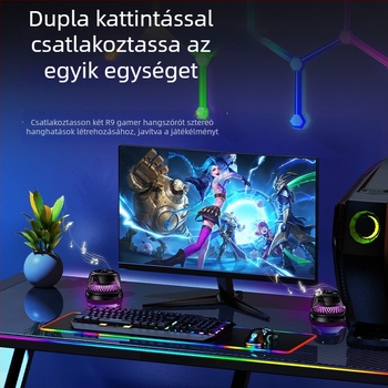 15W mágneses vezeték nélküli töltő RGB hangulatos fényvilággal és Bluetooth hangszóróval, mini mélynyomó otthoni használatra