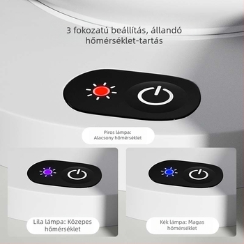 Kerámia melegítő tál macskáknak, állítható hőmérséklettel – fekete‑fehér ivóedény macskáknak és kutyáknak