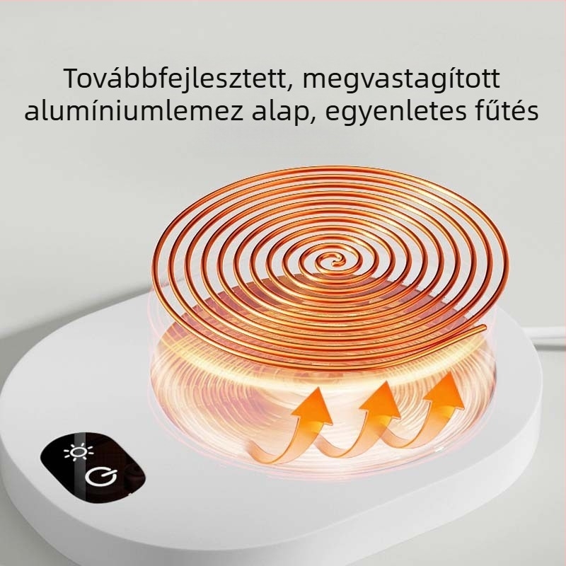 Kerámia melegítő tál macskáknak, állítható hőmérséklettel – fekete‑fehér ivóedény macskáknak és kutyáknak