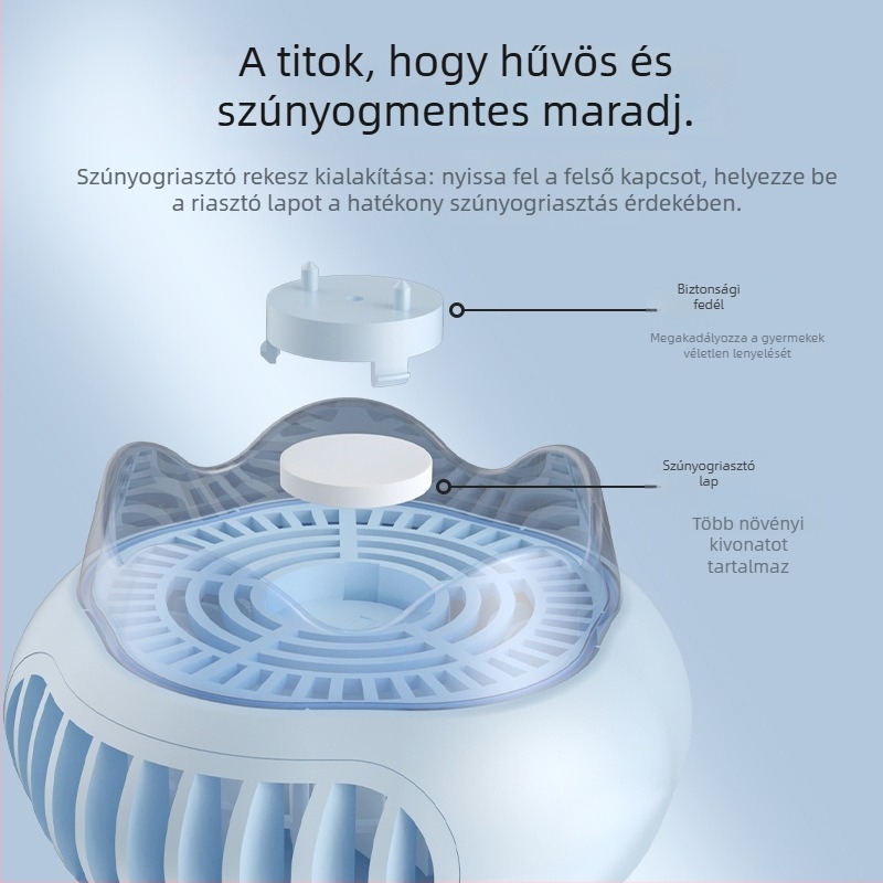 Új polip formájú ventilátor babakocsihoz – hordozható USB újratölthető mini ventilátor kültéri és beltéri használatra