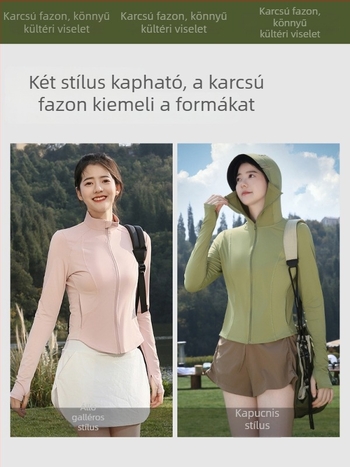Női nyári UV-védett, könnyű és légáteresztő kapucnis kabát Ice Silk anyagból