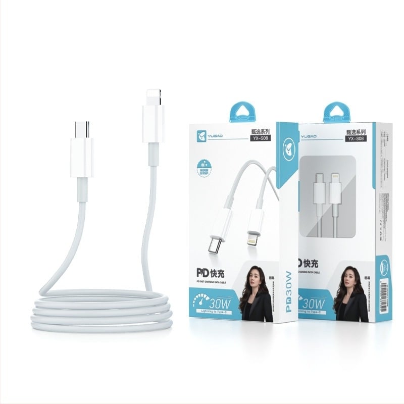Feather High PD20W adatkábel Lightning/Micro USB/USB-C csatlakozókkal, 1–2 m, gyors töltés, iPhone 16-hoz