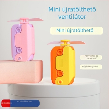 Mini hordozható kézi ventilátor USB-töltésű, kompakt nyári használatra