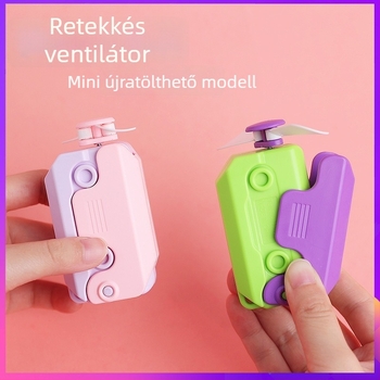 Mini hordozható kézi ventilátor USB-töltésű, kompakt nyári használatra