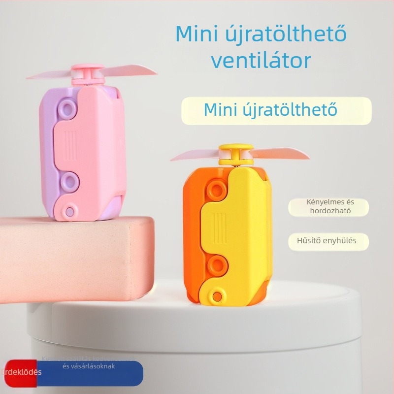 Mini hordozható kézi ventilátor USB-töltésű, kompakt nyári használatra