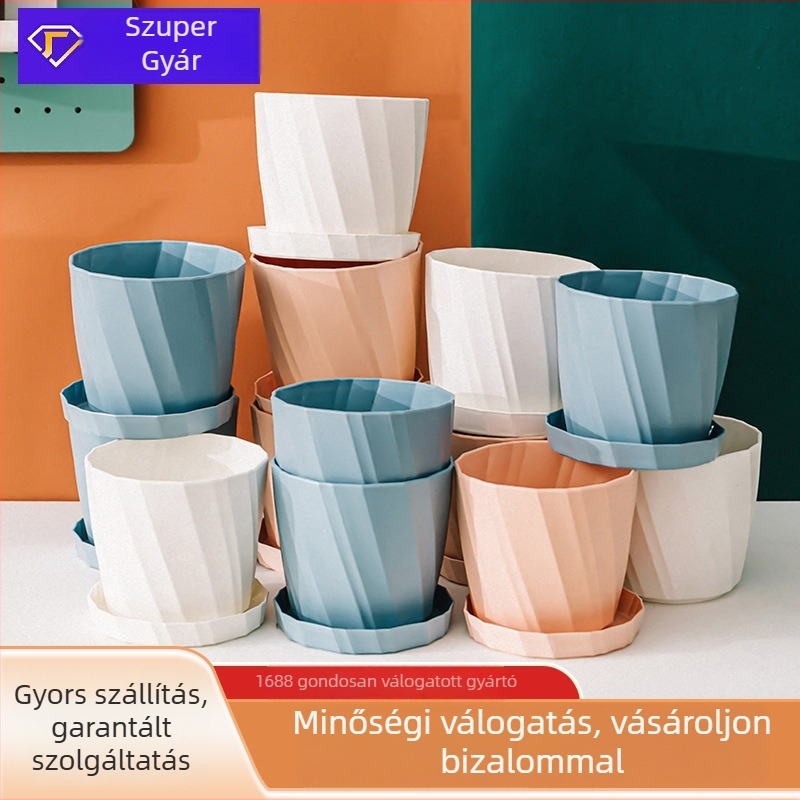 Megerősített műanyag virágcserép, napfényálló, gallon méret, nordic stílusú rózsa- és hibrid rózsák számára, extra magas
