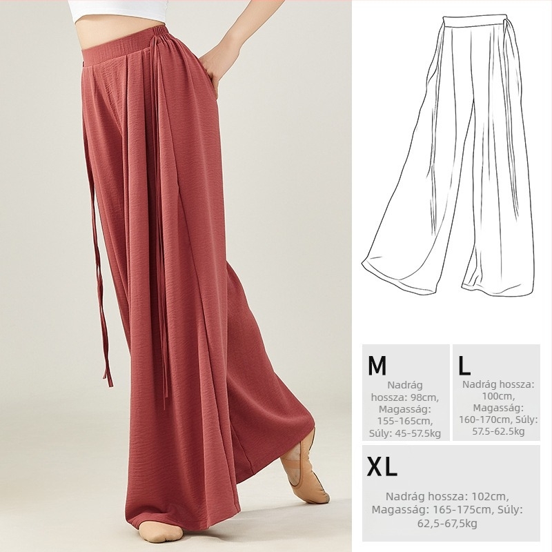 3623 Női tánc felső modern edzéshez, lazán hálós anyag, elegáns, kínai virágos tánc