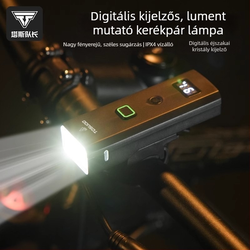 Tosuod kerékpár első lámpa éjszakai tekeréshez, vízálló, nagy fényerejű fény az országúti kerékpárhoz