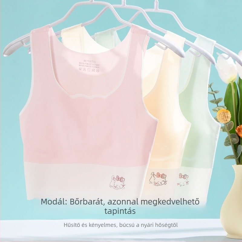 Nyári modal melltartó lányoknak a fejlődés időszakában, 1. szakasz