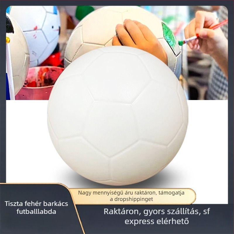 DIY festett futball-labda – fehér PVC-labda gyerekeknek, grafiti dizájn