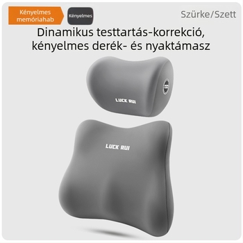 Autó lombáris támasz és hátsó támla sofőrhöz memóriahab töltettel, univerzális méret