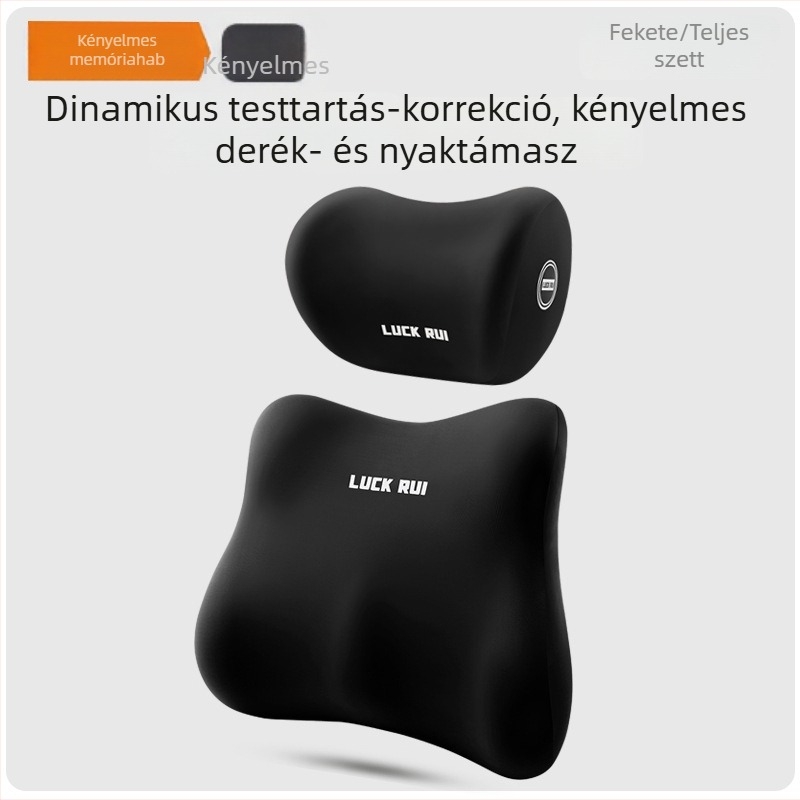 Autó lombáris támasz és hátsó támla sofőrhöz memóriahab töltettel, univerzális méret