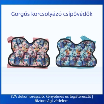 Gyerekeknek készült csípővédő nadrág pántokkal görkorcsolyázáshoz és síeléshez