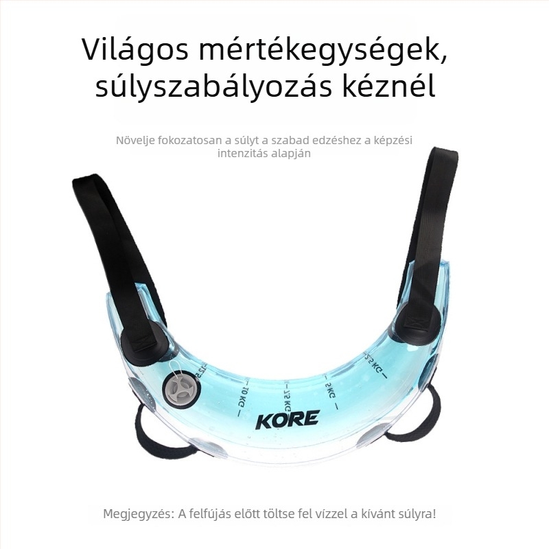 Szabadban használható gömb alakú vízlabda, átlátszó, felfújható, vízzel töltött fitneszlabda a teljes test edzéséhez