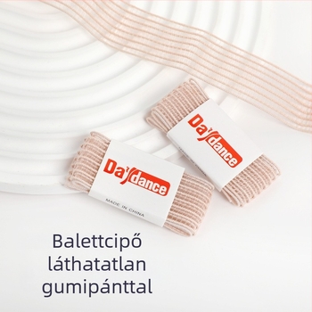 Láthatatlan pántos balettcipő, megerősített elasztikus pánt, pointe cipő, 35 cm hosszú pánt